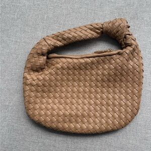 Woven Tan Handbag